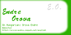 endre orova business card